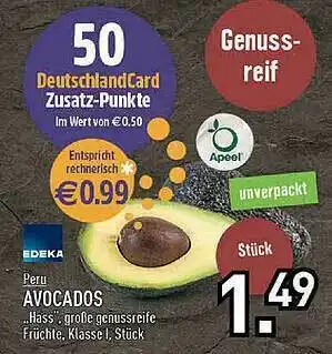 Edeka Peru Avocados „hass” Angebot