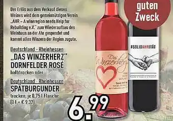 Edeka Deutschland - Rheinhessen „das Winzerherz” Dornfelder Rosé Spätburgunder Angebot