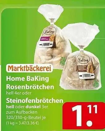 Famila Nord Ost Home Baking Rosenbrötchen Oder Steinofenbrötchen Marktbäckerei Angebot