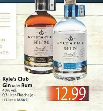 Famila Nord Ost Kyle's Club Gin Oder Rum Angebot