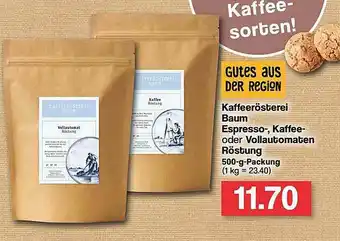 Famila Nord West Kaffeerösterei Baum Espresso- Kaffee- Oder Vollautomaten Röstung Angebot