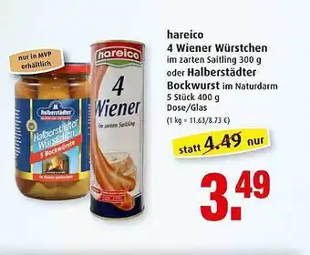 Markant Hareico 4 Wiener Würstchen Oder Halberstädter Bockwurst Angebot