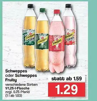 Famila Nord West Schweppes Oder Schweppes Fruity Angebot