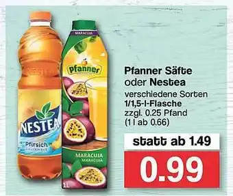 Famila Nord West Pfanner Säfte Oder Nestea Angebot