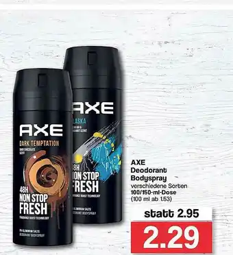 Famila Nord West Axe Deodeorant Bodyspray Angebot