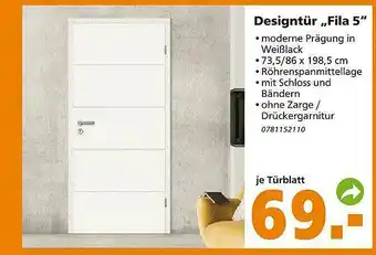 Globus Baumarkt Designtür „fila 5” Angebot