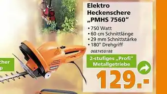 Globus Baumarkt Elektro Hechenschere „pmhs 7560” Angebot