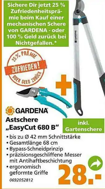 Globus Baumarkt Gardena Astschere „easy Cut 680 B” Angebot