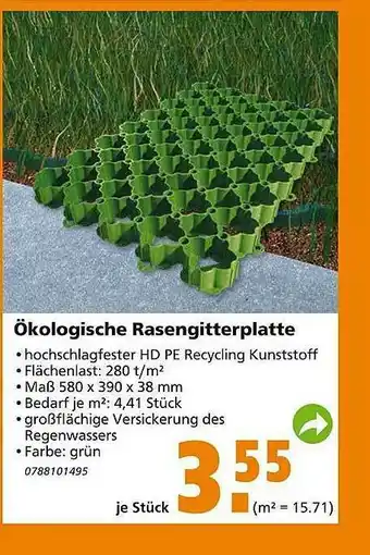 Globus Baumarkt ökologische Rasengitterplatte Angebot