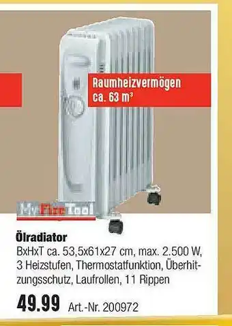 Hellweg ölradiator My Fire Tool Angebot