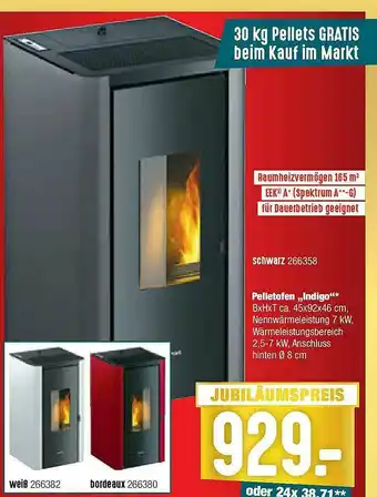 Hellweg Pelletofen „indigo” Angebot