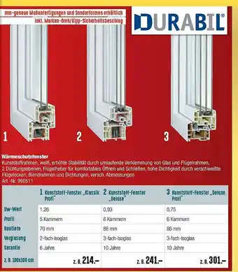 Hellweg Wärmeschutzfenster Durabil Angebot