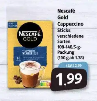 Markant Nescafé Gold Cappuccino Sticks 108-148,5g Angebot