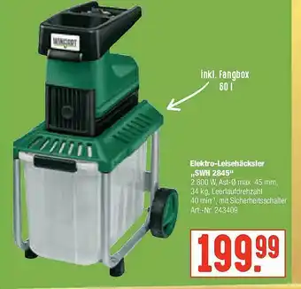 Hellweg Elektro-leisehäcksler „swh 2845” Angebot