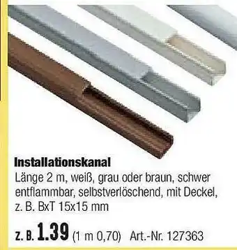 Hellweg Installationskanal Angebot