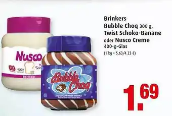 Markant Brinkers Bubble Choq Oder Twist Schoko-banane Oder Nusco Creme 400g Angebot