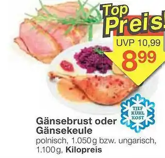 Jawoll Gänsesebrstol Oder Gänsekeule Angebot