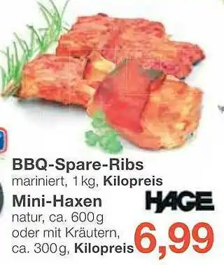 Jawoll Bbq-spare-ribs, Mini-haxen Angebot