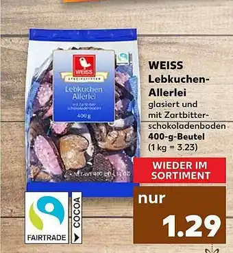 Kaufland Weiss Lebkuchen-allerlei Fairtrade Angebot