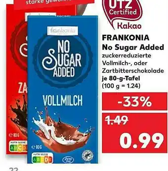 Kaufland Frankonia No Sugar Added Angebot