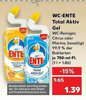 Kaufland Wc-ente Total Aktiv Gel Angebot