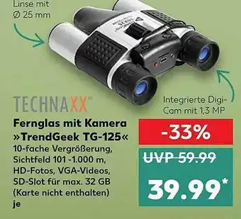 Kaufland Technaxx Fernglas Mit Kamera „trendgeek Tg-125” Angebot