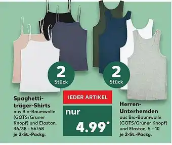 Kaufland Spaghettiträger-shirts Oder Herren-unterhemden Angebot