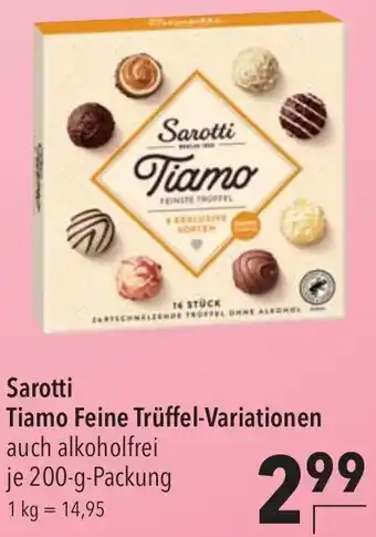 CITTI Markt Sarotti Tiamo Feine Trüffel-Variationen 200 g Packung Angebot