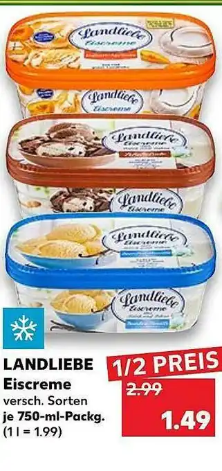 Kaufland Landliebe Eiscreme Angebot