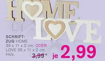 KODi Schriftzug Home Oder Love Angebot