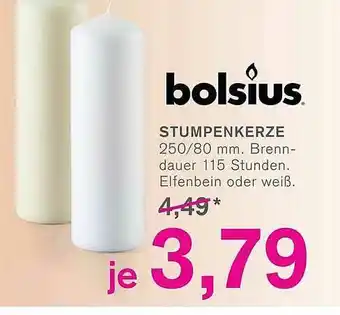 KODi Bolsius Stumpenkerze Angebot