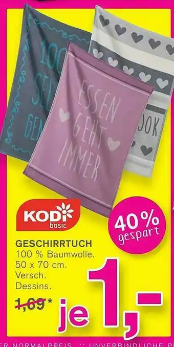 KODi Geschirrtuch Kodi Basic Angebot