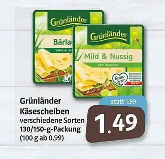 Markant Markt Grünländer Käsescheiben Angebot