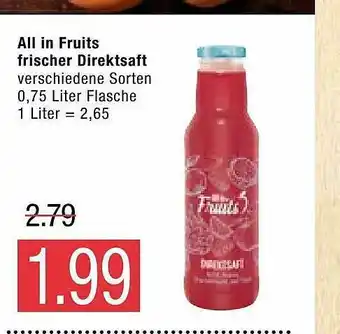 Marktkauf All In Fruits Frischer Direktsaft Angebot