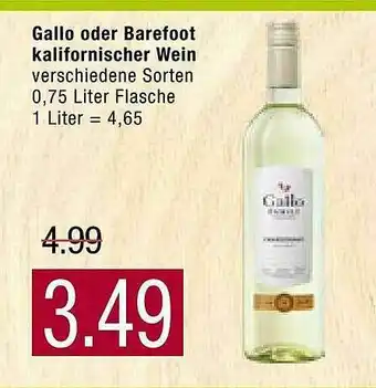 Marktkauf Gallo Oder Barefoot Kalifornischer Wein Angebot