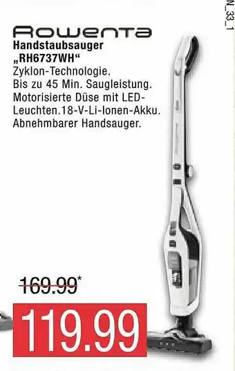 Marktkauf Rowenta Handstaubsauger Rh6737wh Angebot