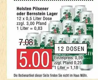 Marktkauf Holsten Pilsener Oder Bernstein Lager Angebot