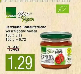 Marktkauf Edeka Bio + Vegan Herzhafte Brotaufstriche Angebot