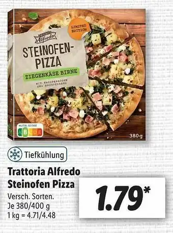 Lidl Trattoria Alfredo Steinofen Pizza Angebot