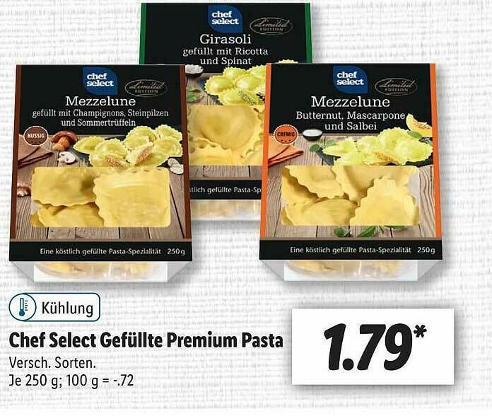 Chef Select Gefüllte Premium Pasta Angebot bei Lidl