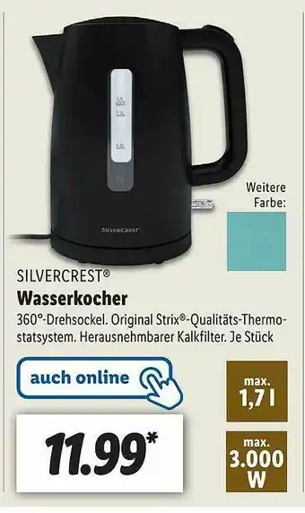 Lidl Silvercrest Wasserkocher Angebot