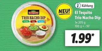 Lidl El Tequito Trio Nacho Dip Angebot
