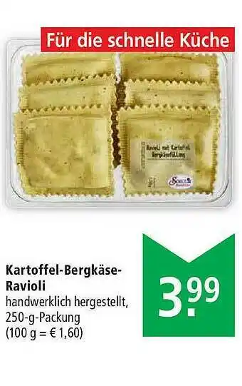 Marktkauf Kartoffel-bergkäse-ravioli Angebot