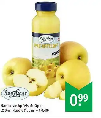 Marktkauf Sanlucar Apfelsaft Opal Angebot