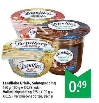 Marktkauf Landliebe Grieẞ-, Sahnepudding Oder Vollmilchpudding Angebot