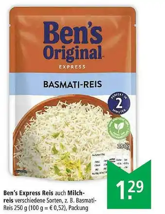 Marktkauf Ben's Express Reis Oder Milch-reis Angebot