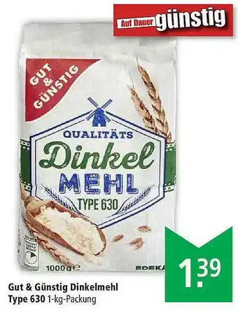 Marktkauf Gut & Günstig Dinkelmehl Type 630 Angebot