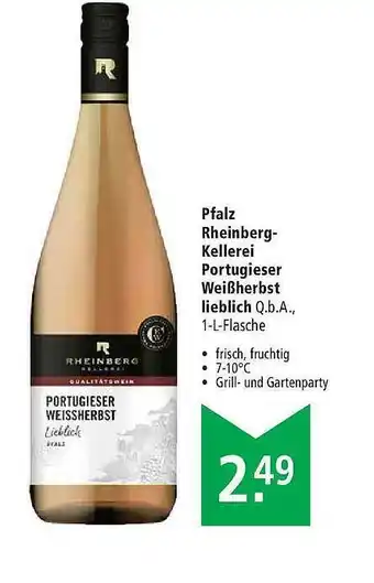 Marktkauf Pfalz Rheinberg-kellerei Portugieser Weißherbst Lieblich Angebot