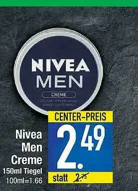 Marktkauf Nivea Men Creme Angebot