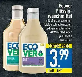 Marktkauf Ecover Flüssigwaschmittel Angebot